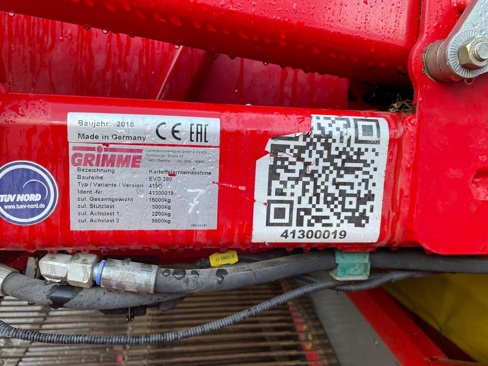 Seitliche Ansicht des Grimme EVO 280 EasySep